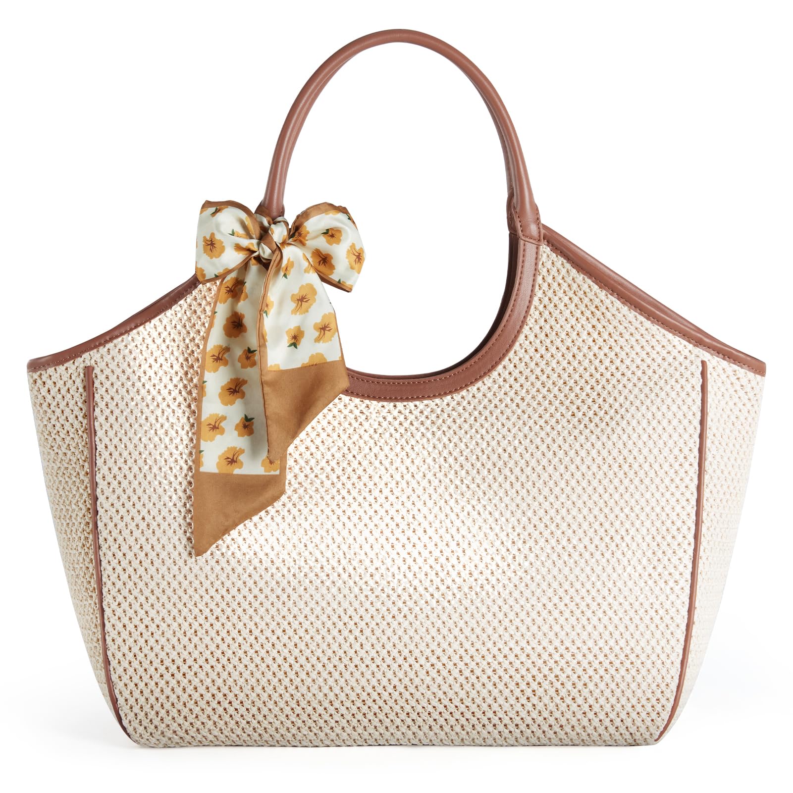 Photo 1 of (USED/FAIR) Missnine Beach Bags for Women Large Straw Tote Raffia Woven Shoulder Bag Sand-Proof for Beach Summer Vacation Travel