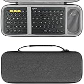 Geekria Hard Travel Carrying Case, Compatible with Logitech K380s/K380 + M355/M350s, Keyboard and Pebble Mouse Combo Protective Travel Bag (Dark Gray)