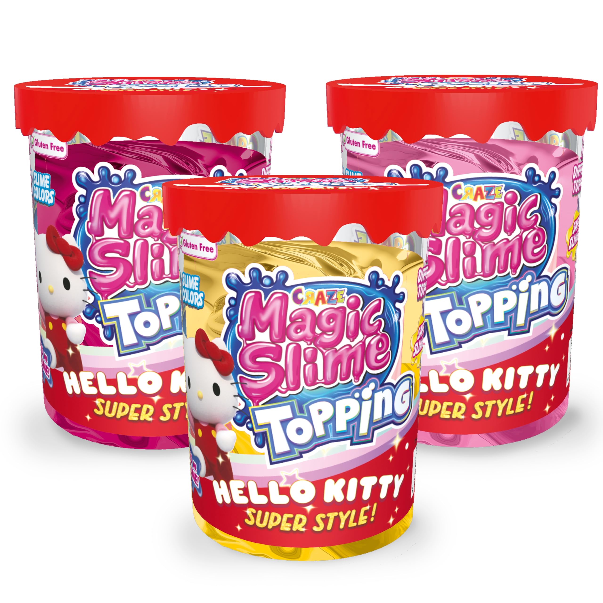 MAGIC SLIME - Hello Kitty B3 Magic Kitty: Scented, Kids Fluffy, Glitter Premade