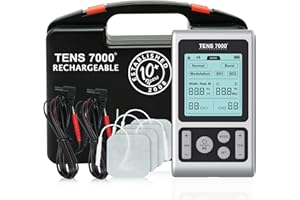 TENS 7000 Rechargeable TENS Unit Muscle Stimulator and Pain Relief Device - Advanced TENS Machine for Effective Back Pain Relief, Nerve Pain Relief, Muscle Pain Relief
