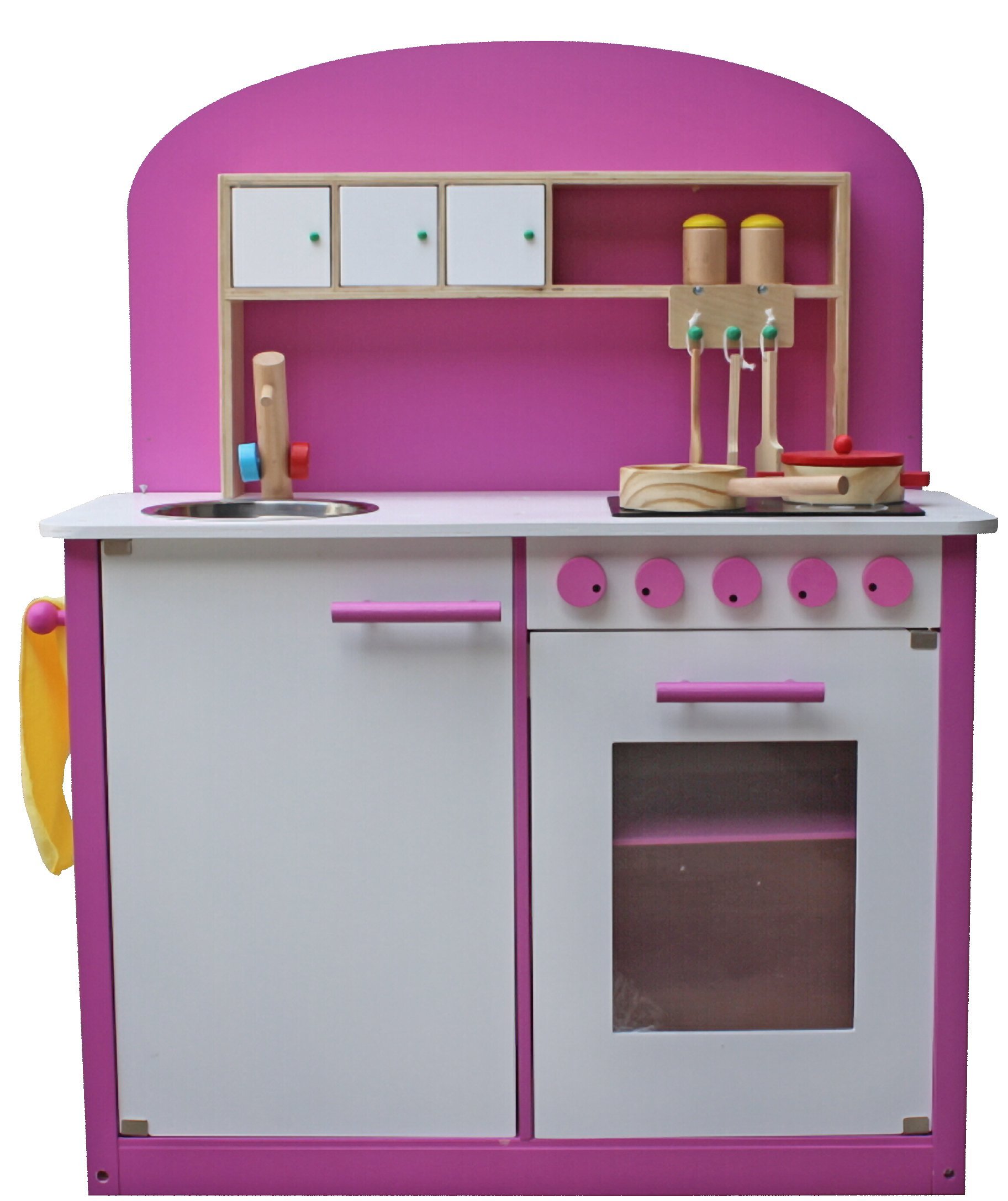 Kidzmotion La Cuisine Parfaite Wooden Pretend Play Kitchen (Pink)