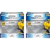 Rust-Oleum EpoxyShield Clear Finish Floor Coating Kit, High Gloss, 2 Pack | 2 high gloss clear epoxy kits, Covers up to 1000 sq ft combined, Drive on in 3 days, Resists chemicals