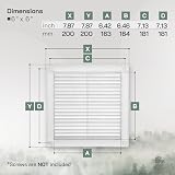 Vent Systems 200x200 mm White Soffit Vent Cover Pack of 5 view 2