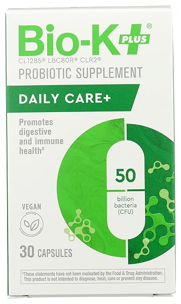 BIO-K PLUS, DAILYCARE 50 BILLION PROBIOTICS, 30 COUNT