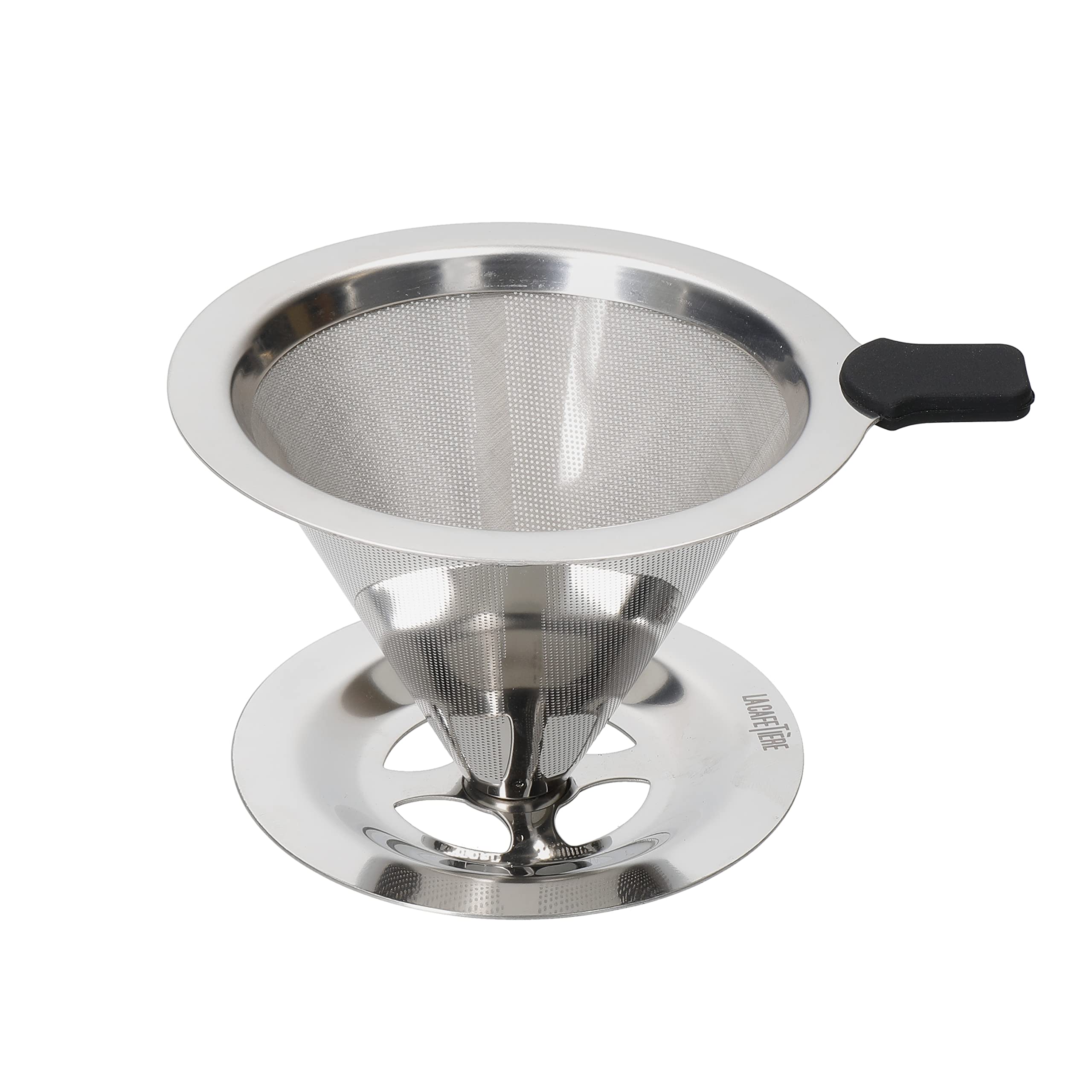 La Cafetière Filterless Coffee Dripper for Pour-Over Coffee, Silver
