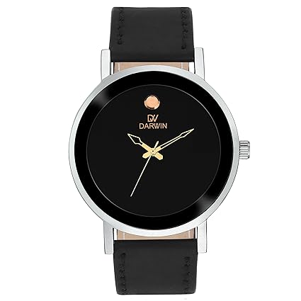 Darwin Classic Black & Silver Mens Watch Dw-1012