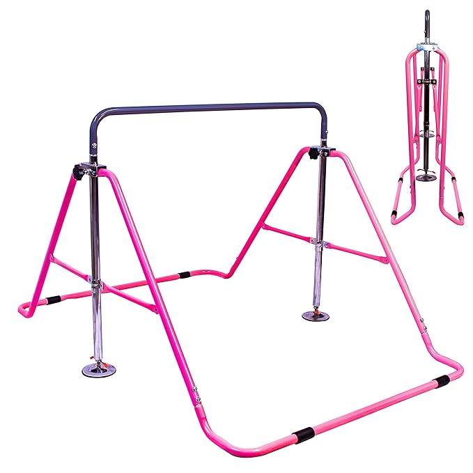 Buy Upper Midland Products Pink Gymnastic Bar for Girls, Adjustable