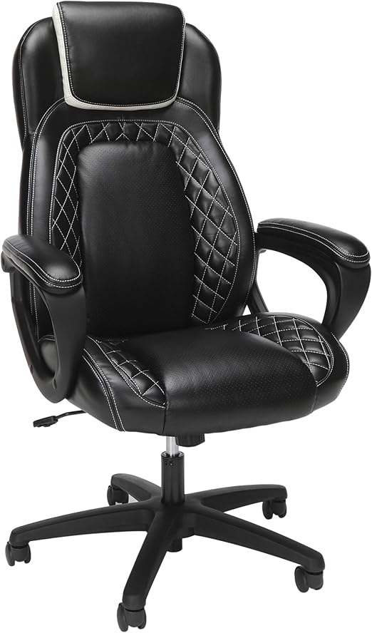 OFM Racing Style SofThread Leather High Back Office Chair