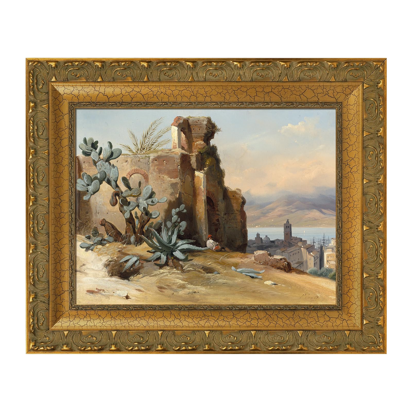 Photo 1 of ** SIMILAR ** FOLKOR 2.8" Extra Wide Vintage Frame for 24x36 Rococo Abstract Paintings, Traditional Ornate Frames for Art Lover Housewarming Birthday Wedding Grandparents Teacher Gift, No Glass & Back (Gold)