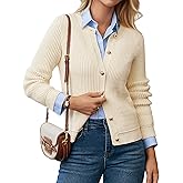 GRACE KARIN Knit Cardigan Sweaters for Women Long Sleeve Ribbed Button Up Sweater 2026 Spring Casual Jacket