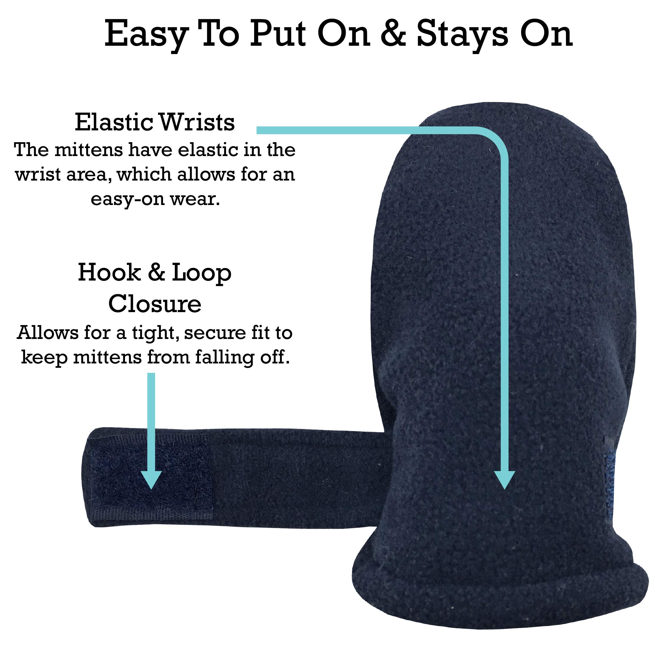 N'Ice Caps Baby Toddler Mittens Kids 2 Pairs Fleece Gloves Winter Warm Sherpa Lined