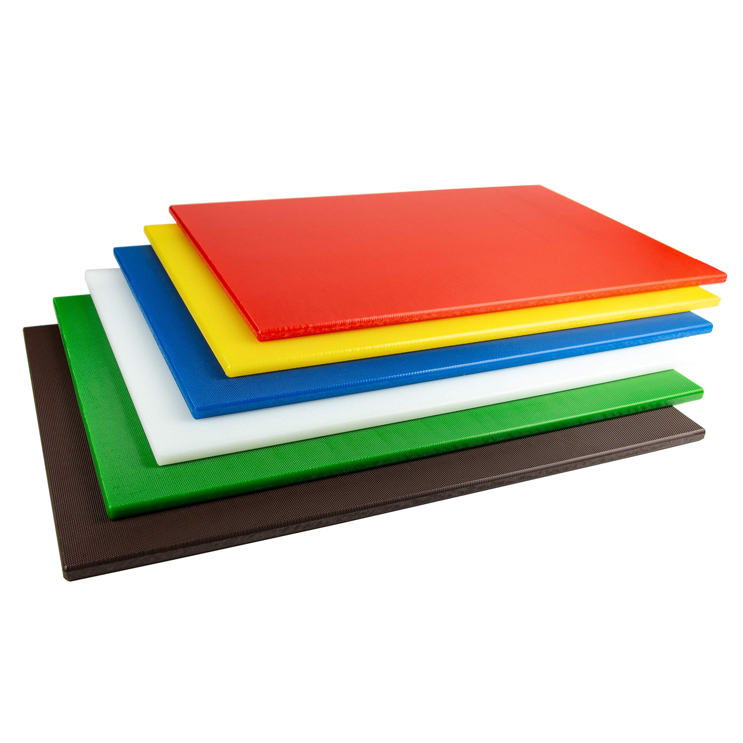 Grunwerg CB-1018BR Brown Polyethylene Plastic Durable Scratch-Resistant Coloured Cutting Board