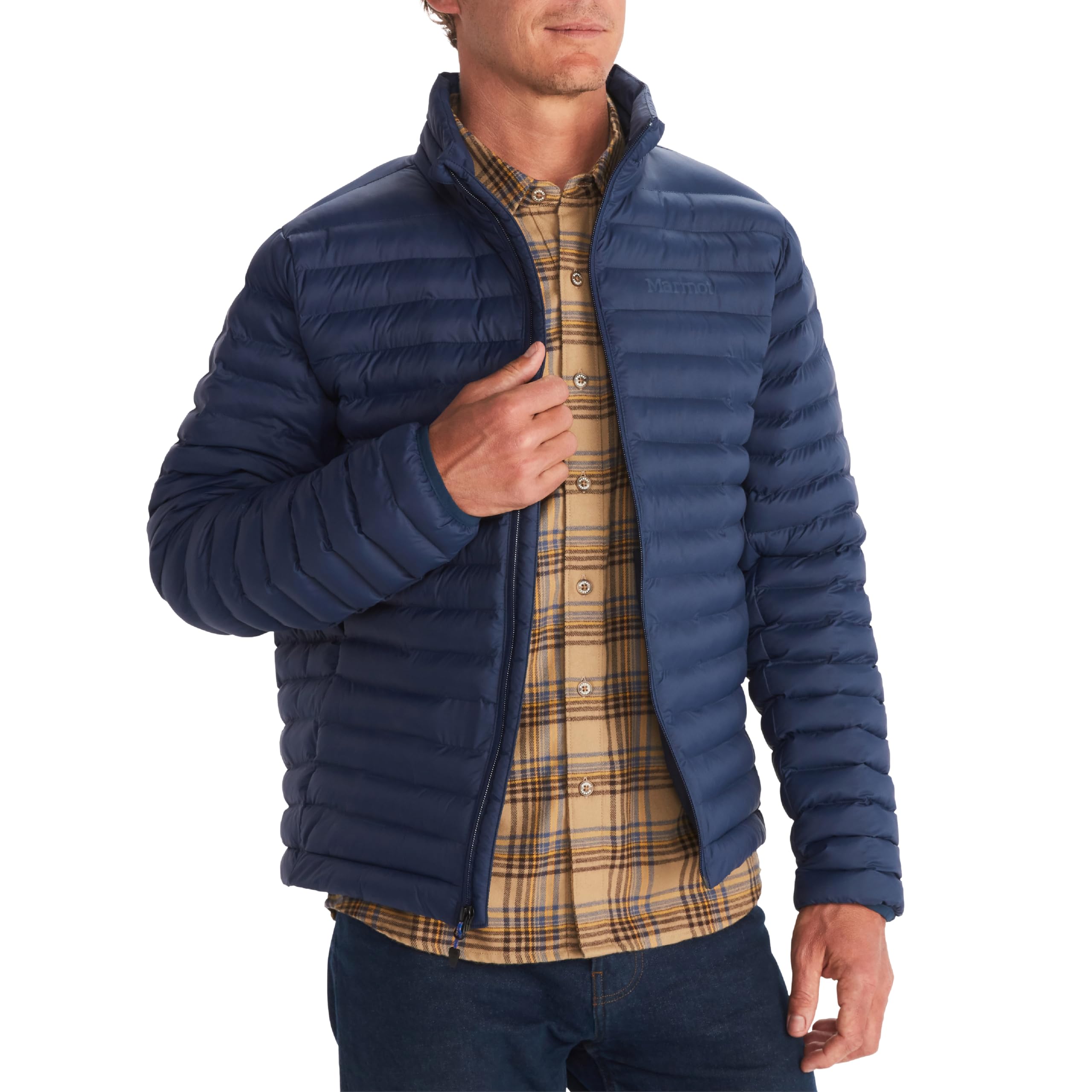 MARMOT Men’s Echo Featherless Jacket – Lightweight Down Alternative Puffer Coat, Arctic Navy, X-Large