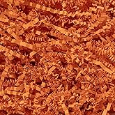 Wowxyz 2 LB Crinkle Cut Paper Shred Orange Crinkle Shredded Paper - Gift Box Baskets Bag Filler - Confetti Stuffing for Birthday, Holiday Gift Packaging Wrapping