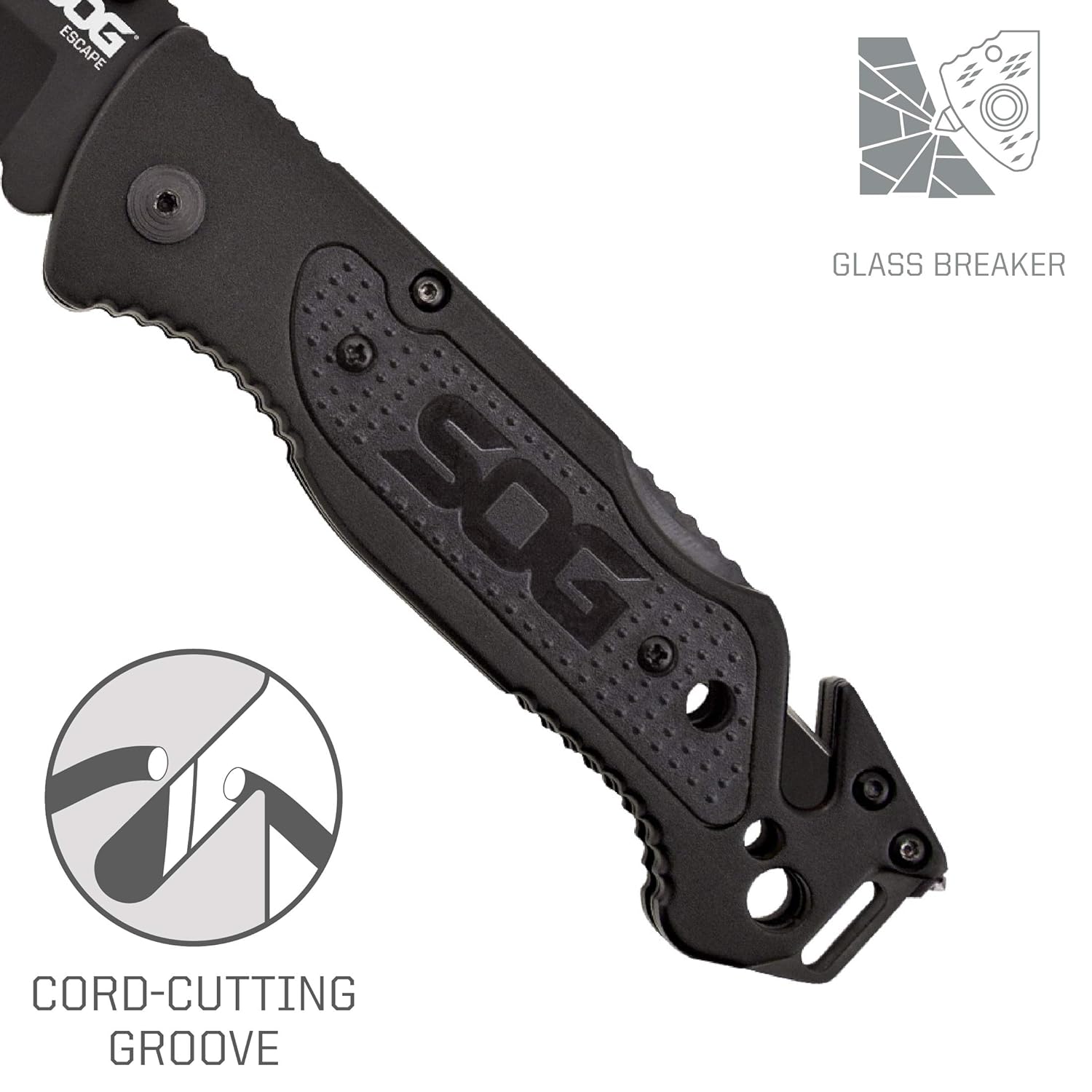 SOG Tactical Folding Knife Escape Pocket Knife, Emergency Knife and