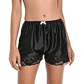Satini Women's Lingerie Lace Briefs Panties French Knickers Satin Shorts