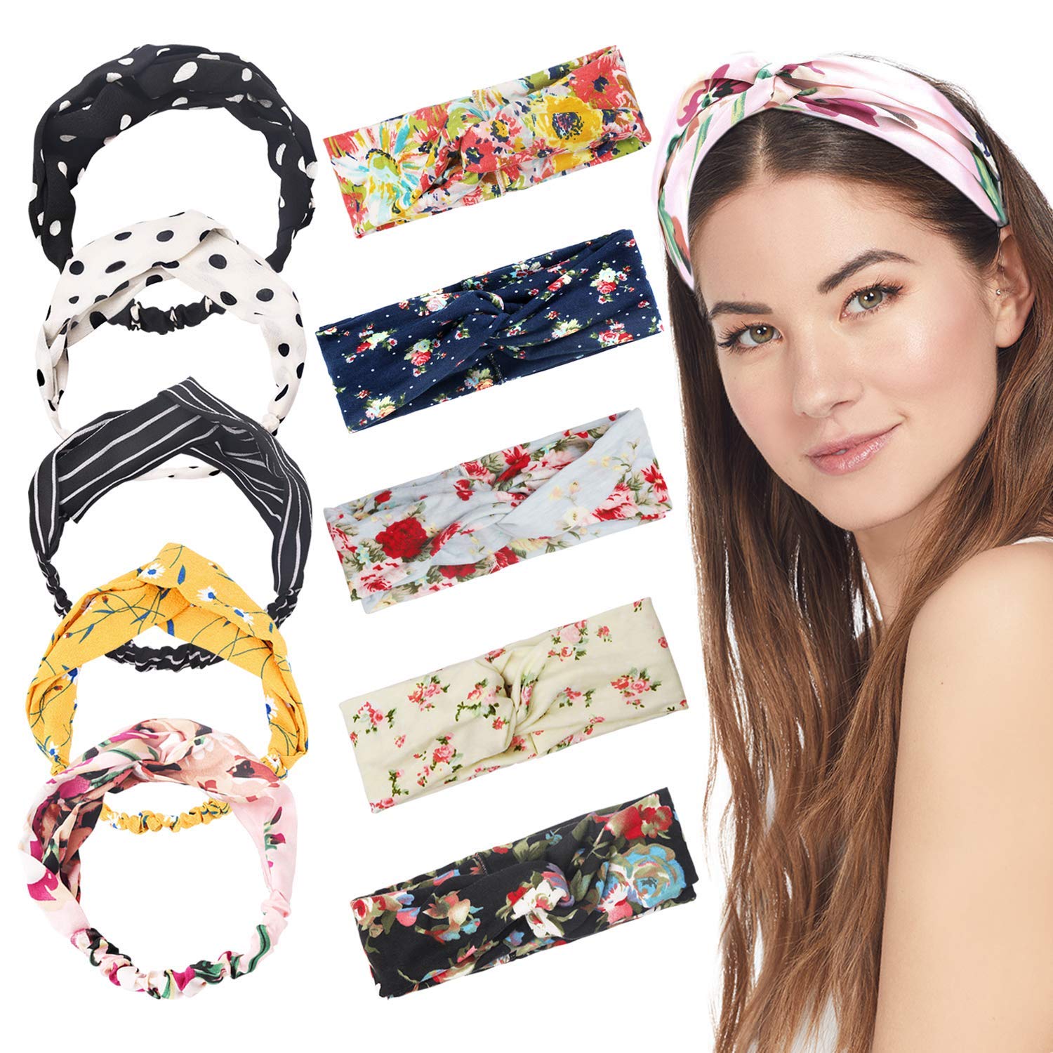 10 Pieces Women Head Band,Girls Headwraps Hair Bands, Boho Headbands