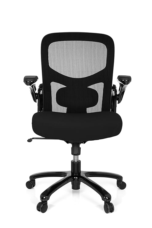 hjh OFFICE 736150 Bürostuhl Instructor SW XXL Stoff Schwarz Schwerlast Stuhl bis 220 kg belastbar