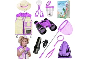 INNOCHEER Explorer Kit & Bug Catcher Kit for Kids Outdoor Exploration for Boys Girls 3-12 Years Old (Purple)