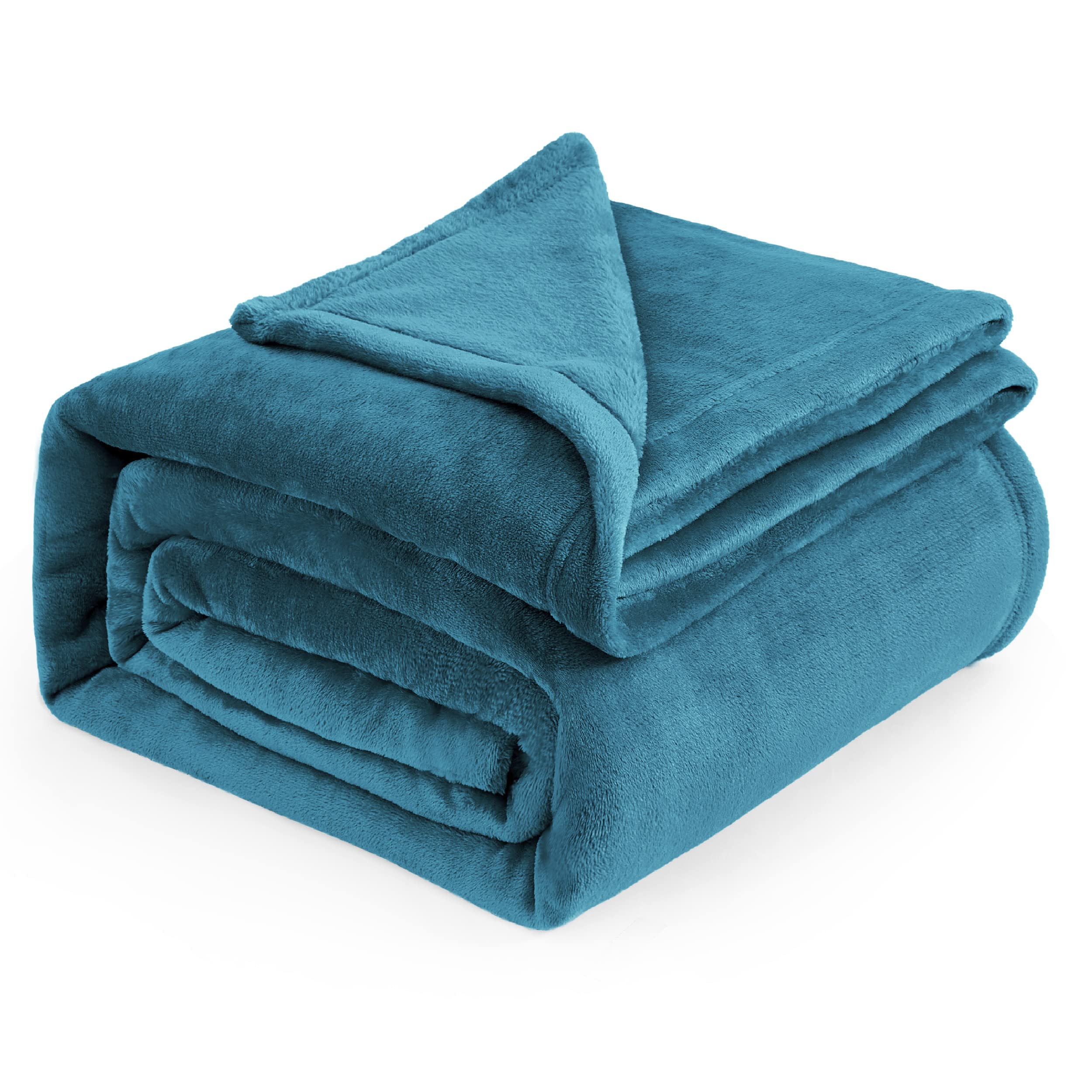 Photo 1 of Bedsure GentleSoft Fleece Blankets Queen Size Teal - Bed Blanket Soft Lightweight Plush Fuzzy Cozy Luxury Microfiber, 90x90 inches