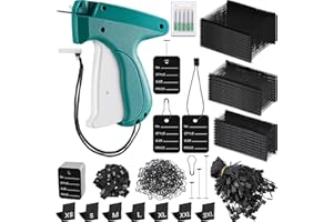 Chumia 3576 Pcs Stitch Tag Gun for Clothes, Quick Clothing Fixer, Tagging Gun with 3000 Barbs, 5 Needles and 100 Price Tags, Sewing Kit for Retail Stores, Garage Yard Sales(Black)