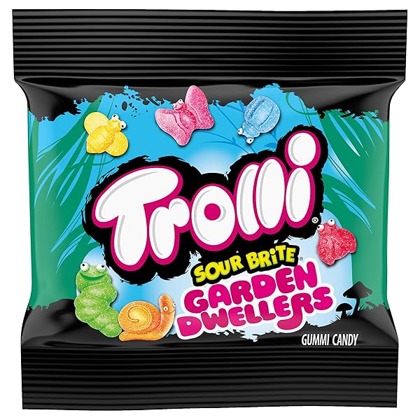 TROLLI SOUR BRITE GARDEN DWELLERS, EASTER CANDY BASKET FILLER, 7.2 OZ BAG