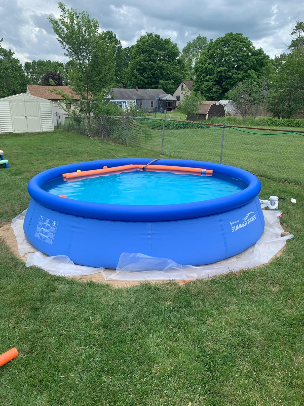 22/mo Finance Summer Waves 12' Ft. Quick Set Inflatable Above Ground