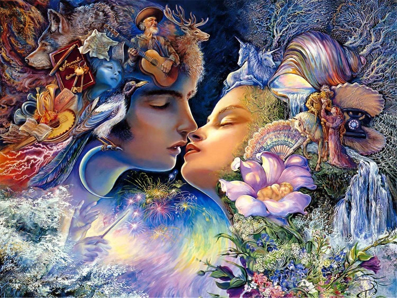 Kiss Puzzle 1000 Piece Jigsaw Puzzles for Adults Kids Large Puzzle Game Toys Gift