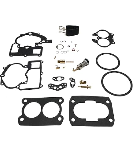 ZAMDOE Carburetor Repair Kit For Mercury Marine 2 Barrel – Compatible With 3.0L, 4.3L, 5.0L, 5.7L Mercruiser Carbs, Includes Float & Gaskets
