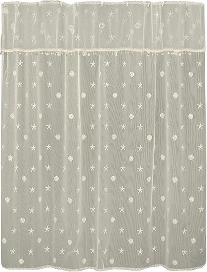 Amazon Com Heritage Lace Sand Shell Shower Curtain And Valance