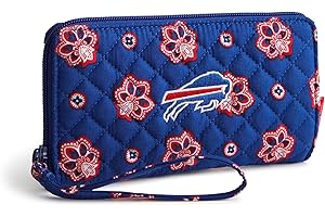 Vera Bradley Women's Cotton Front Zip Wristlet with RFID Protection
