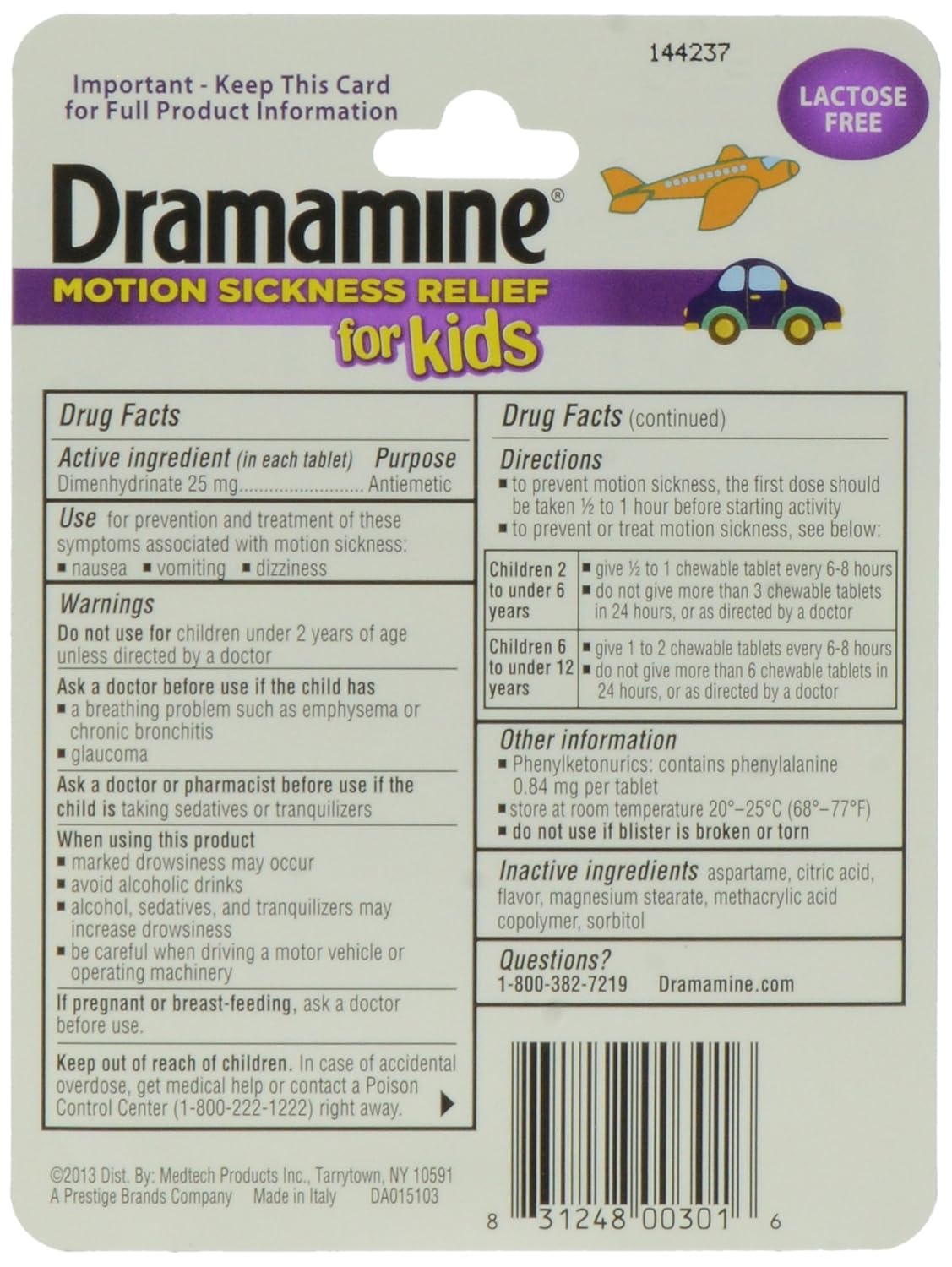 Dramamine over the counter juice