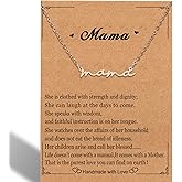 SKQIR Mama Necklaces For Women, Gold Plated Momma Mom Necklace,Pregnant Pregnancy Gifts For Expecting Mom, First Time New Mom Gifts,Mommy Mama To Be Gifts,Postpartum Gifts For Mom After Giving Birth