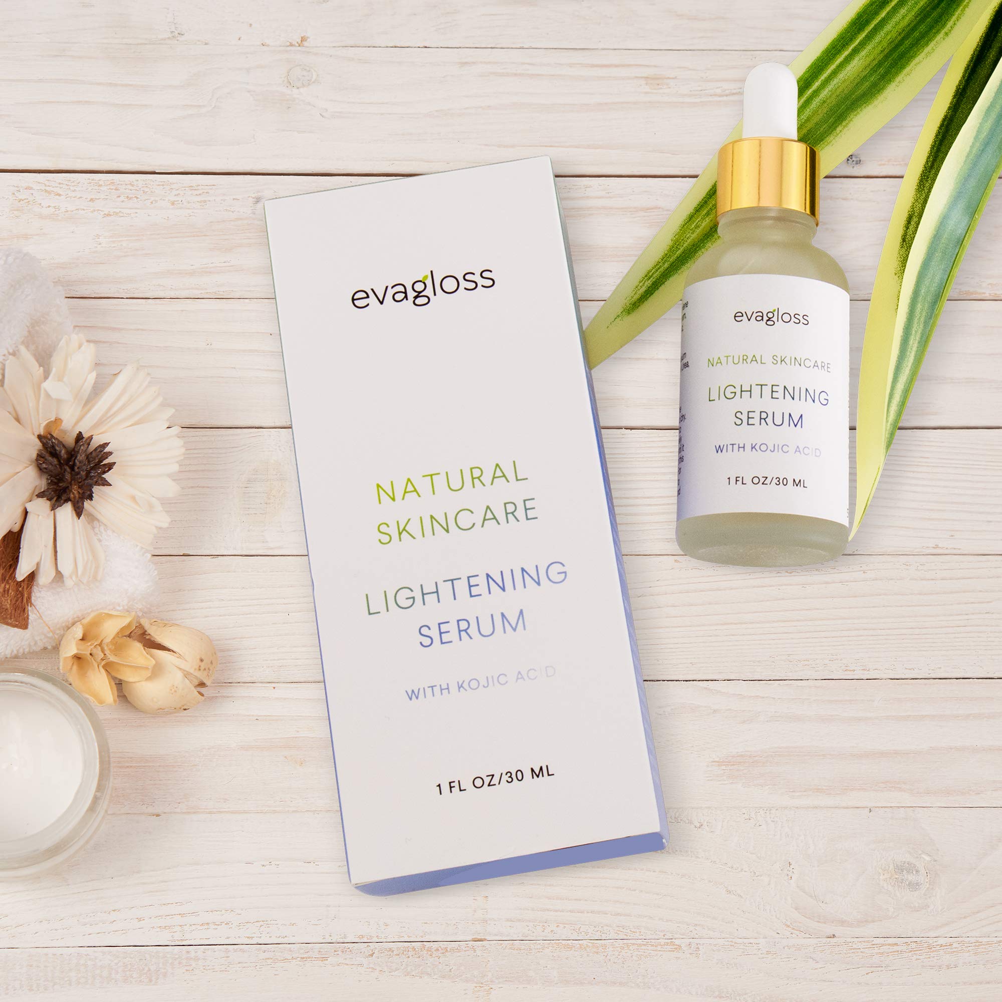 Evagloss Skin Lightening Serum with Kojic Acid Skin Whitening