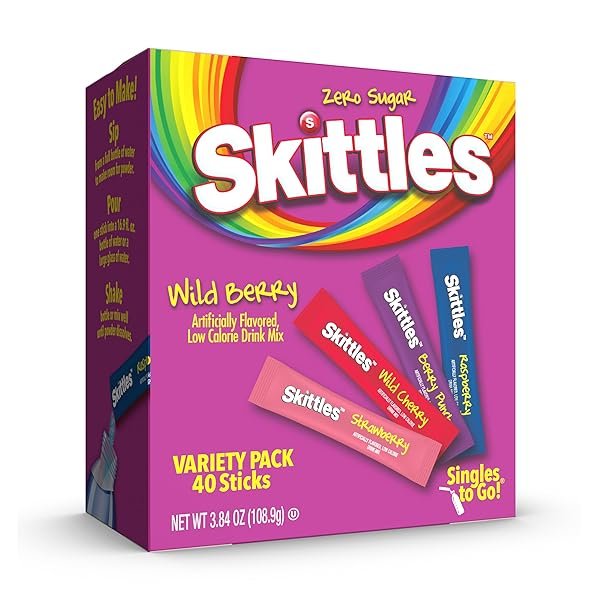 SKITTLES SINGLES TO GO WILD BERRY VARIETY PACK,...