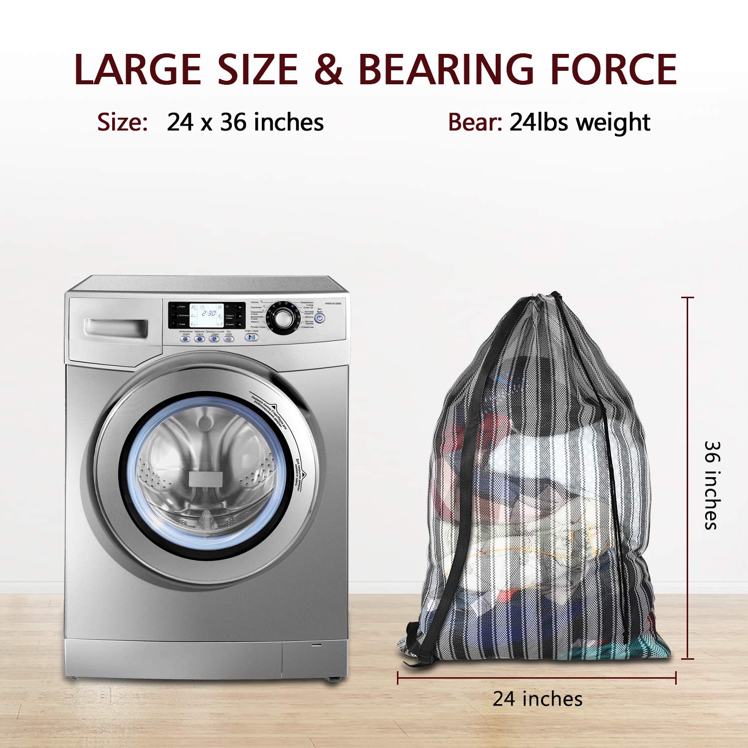 Daly Kate Mesh Equipment Bags,Durable Ball Bags Adjustable Shoulder Strap 24\