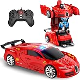 AONEPTR Remote Control Car Becoming Robot Transforming Toys Kids Christmas | One-click Becoming Spider Robot Car Demo Mode 360&deg; Rotation Easy to Use 2.4GHZ with LED Lights, RC Cars for Christmas Kids