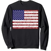 United States Pledge Allegiance To The Flag Text US Flag Sweatshirt