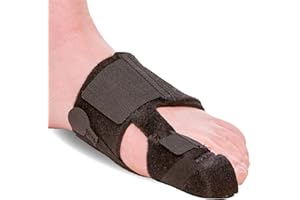 BraceAbility Turf Toe Brace - Soft Big Toe Taping Splint Straightener Wrap with Support Straps for Sprains and Hallux Rigidus Relief (Left Foot)