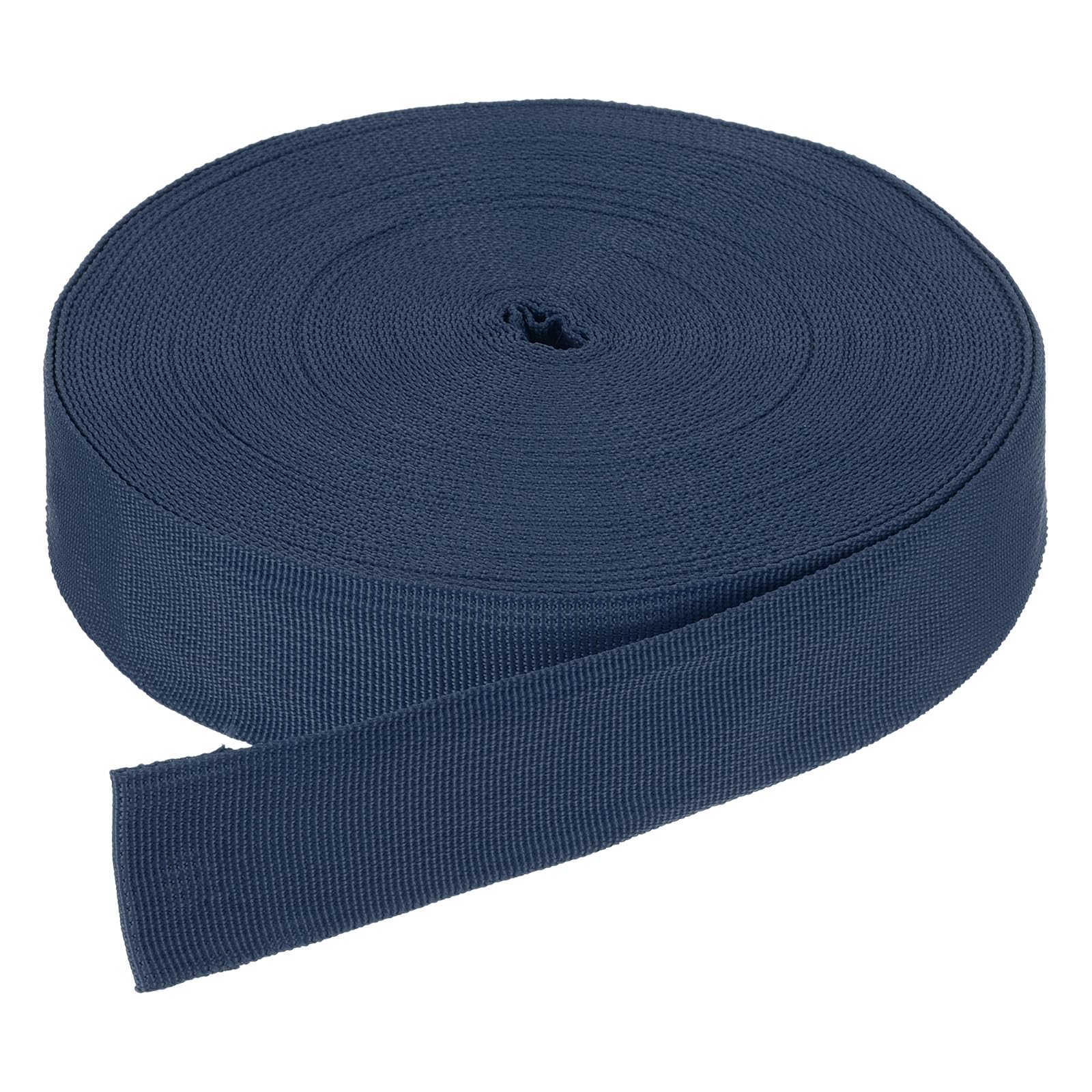 DMiotech 25 Yard x 1 1/2 Inch Width Nylon Webbing Strap Poly Flat Webbing Strapping for DIY Craft Backpack Strapping, Sewing, Outdoor Gear Repair, Navy Blue