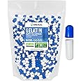 XPRS Nutra Size 00 Empty Capsules - 1000 Count Empty Gelatin Capsules - Empty Pill Capsules - DIY Capsule Filling - Fillable Pill Capsules Empty Gel Caps (Blue/White)