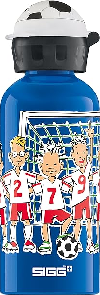 SIGG Football Team, Kinderflasche, Auslaufsicher, BPA Frei, Aluminium, Blau - 0.4 L