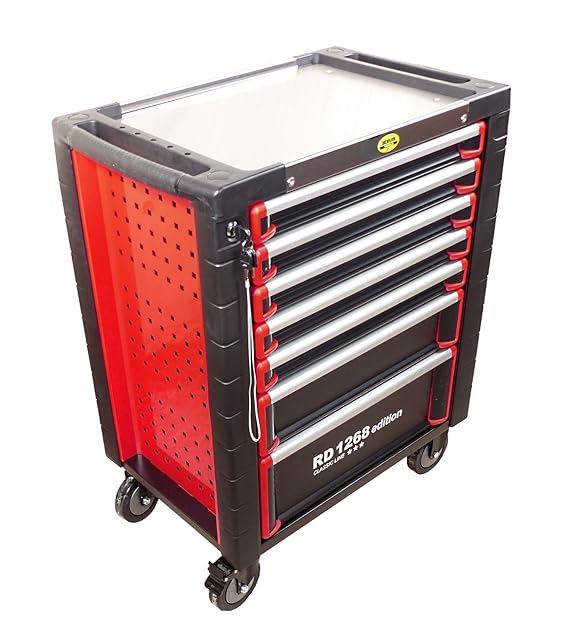 Werkstattwagen gefüllt mit Werkzeug Werkzeugwagen Werkzeugkiste bestückt