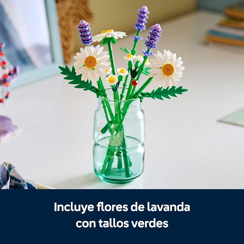 Botanicals Daisies - Bouquet de flores com margaridas e lavanda artificial - Decoração de quarto infantil - Presente para raparigas de 9+ anos e mulheres - 11508 — foto 4 de 8