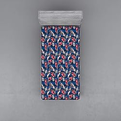 Ambesonne Cars Fitted Sheet, Vintage Racing Cars on