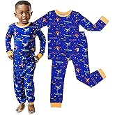 Zip N' Bear Two Piece Boys Pajamas Set - Viscose From Bamboo Pajamas For Kids - Styled By Kardashians – Boys Sleepwear Pjs