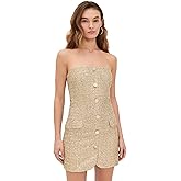 alice + olivia Women's Madison Strapless Button Down Mini Blazer Dress