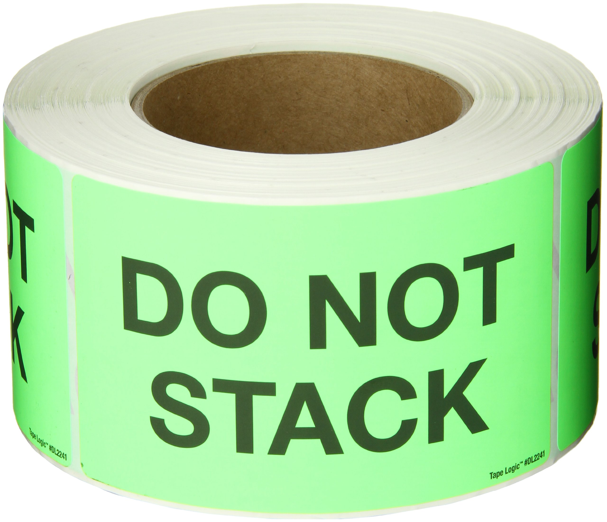Tape LogicAviditi Tape Logic 3" x 5","Do Not Stack" Fluorescent Green Warning Sticker, for Shipping, Handling, Packing, and Moving (1 Roll of 500 Labels)