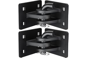 TOLDEAR Stationary Edge Floating Dock Connector Hinge Kit with 4x4 Corner Bracket, Black Heavy-Duty Boat Dock Hinges Hardware Brackets, Metal Antirust Coating T Style Backer Plate Dock Brackets Hardware