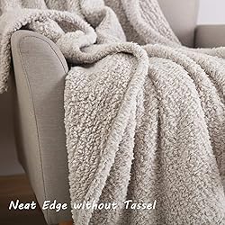 Ultra Soft Cozy Sherpa Throw Blanket, 2 Tones Ombre